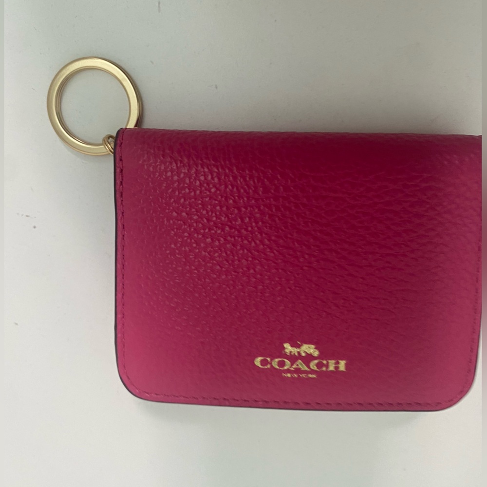Coach  card holder with keychain ring